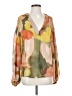 Hutch 100% Polyester Orange Long Sleeve Blouse Size S - photo 1