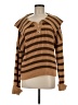 Line & Dot Stripes Brown Pullover Sweater Size M - photo 1