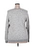 Croft & Barrow Animal Print Gray Pullover Sweater Size XXL - photo 2