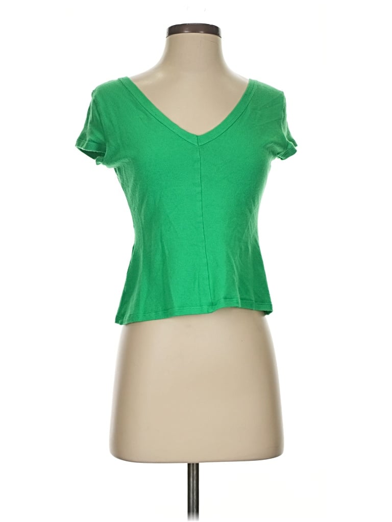 Pre-owned Max & Co Short Sleeve Top Green Sweetheart Neckline Tops