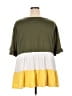 Nemidor 100% Polyester Color Block Green Short Sleeve Top Size 4X - photo 2
