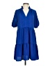 CeCe 100% Polyester Solid Blue Casual Dress Size S - photo 1