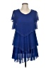 Assorted Brands Blue Short Sleeve Blouse Size M - photo 1