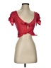 Assorted Brands 100% Viscose Red Short Sleeve Blouse Size P (petite) - photo 1