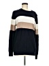 Shein 100% Viscose Color Block Blue Pullover Sweater Size L - photo 1