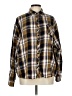 Unbranded Plaid Brown Long Sleeve Button-Down Shirt Size L (estimated) - photo 1