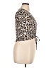 LIVI Brown Short Sleeve Top Size XL - photo 4
