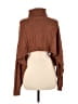 Cloud Ten 100% Viscose Brown Turtleneck Sweater Size S - photo 2