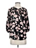 Lemon Tart 100% Polyester Floral Black 3/4 Sleeve Blouse Size S - photo 1