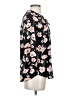 Lemon Tart 100% Polyester Floral Black 3/4 Sleeve Blouse Size S - photo 4