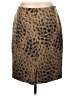 Worth Animal Print Brown Wool Skirt Size 12 - photo 2