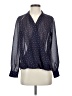 Maurices 100% Polyester Polka Dots Blue 3/4 Sleeve Blouse Size S - photo 1