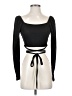 Louna Black Long Sleeve Top Size S - photo 1