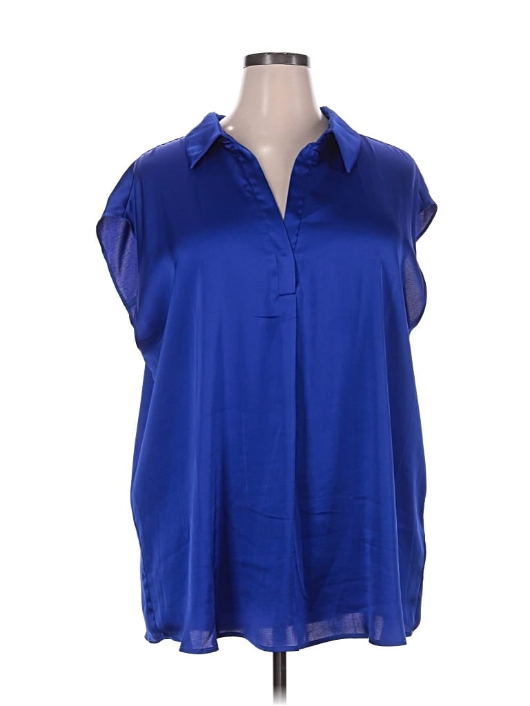 Pre-owned Jodifl Short Sleeve Blouse In Blue
