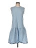 Universal Thread 100% Cotton Solid Blue Casual Dress Size S - photo 1