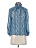 Intermix 100% Polyester Blue Long Sleeve Blouse Size P (petite) - photo 1