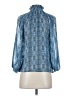 Intermix 100% Polyester Blue Long Sleeve Blouse Size P (petite) - photo 2