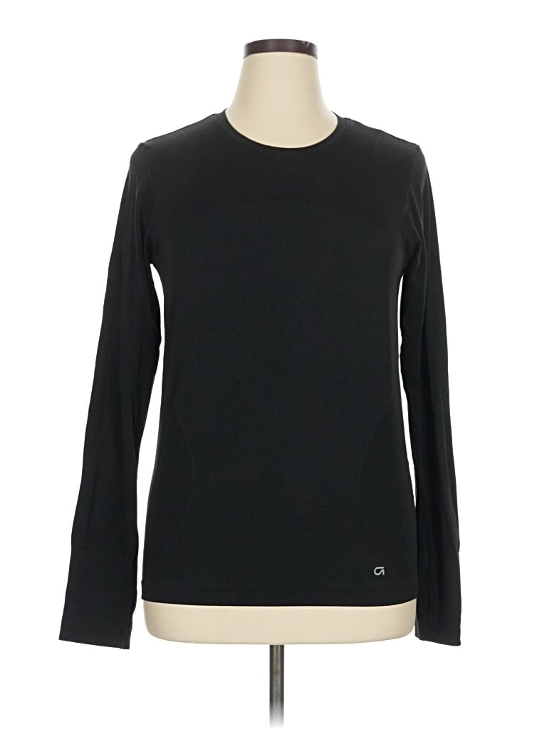 Pre-owned Gap Fit Long Sleeve T-shirt In Black