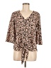 Unbranded Tan 3/4 Sleeve Blouse Size M - photo 1