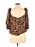Reformation Brown 3/4 Sleeve Blouse Size 12 - photo 2