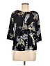 SJS Blue Black 3/4 Sleeve Blouse Size M - photo 1