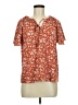 Shein Red Short Sleeve Henley Size 6 - photo 1