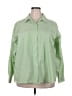 Lands' End Stripes Green Long Sleeve Button-Down Shirt Size 26 W Regular - photo 1