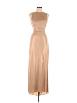 halston heritage dress gold Iconic Vintage 70's Halston Metallic Gold Silk Halter Dress – Opal Pineapple main image 1