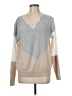 Unbranded 100% Polyester Color Block Tan Gray Pullover Sweater Size M - photo 1