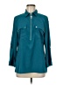 MICHAEL Michael Kors 100% Polyester Teal Long Sleeve Blouse Size M - photo 1