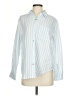 Every 100% Cotton Stripes Blue Long Sleeve Button-Down Shirt Size S - photo 1