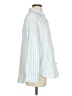 Every 100% Cotton Stripes Blue Long Sleeve Button-Down Shirt Size S - photo 4