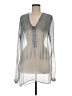 Gypsy Junkies Silver Long Sleeve Blouse Size Med - Lg - photo 1