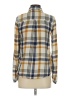 Dex 100% Rayon Plaid Gold Long Sleeve Button-Down Shirt Size S - photo 2