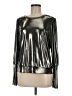 Karen Kane Metallic Silver Long Sleeve Blouse Size M - photo 1