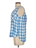 Fever 100% Rayon Blue Sleeveless Button-Down Shirt Size S - photo 5