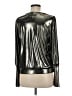 Karen Kane Metallic Silver Long Sleeve Blouse Size M - photo 2