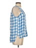 Fever 100% Rayon Blue Sleeveless Button-Down Shirt Size S - photo 4
