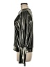 Karen Kane Metallic Silver Long Sleeve Blouse Size M - photo 5