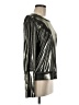 Karen Kane Metallic Silver Long Sleeve Blouse Size M - photo 4