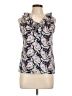 Chaps 100% Cotton Black Sleeveless Blouse Size L - photo 1