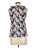 Chaps 100% Cotton Black Sleeveless Blouse Size L - photo 2