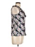 Chaps 100% Cotton Black Sleeveless Blouse Size L - photo 4