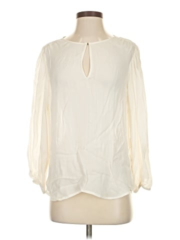Joie Long Sleeve Silk Top (view 1)