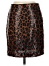 Boston Proper Animal Print Brown Casual Skirt Size 0 - photo 1