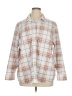 Riders by Lee 100% Polyester Plaid Ivory Long Sleeve Blouse Size 1X - photo 1