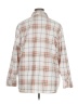 Riders by Lee 100% Polyester Plaid Ivory Long Sleeve Blouse Size 1X - photo 2