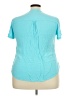 Torrid 100% Rayon Teal Short Sleeve Blouse Size 2X Plus (2) - photo 2