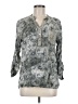 Assorted Brands 100% Viscose Gray 3/4 Sleeve Blouse Size 8 - photo 1