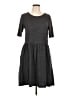 Gap Solid Gray Casual Dress Size L - photo 1